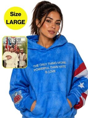 BAD BUNNY Inspired Unisex Hoodie, Inspired Message, Puerto Rico 🇵🇷(Size Large)